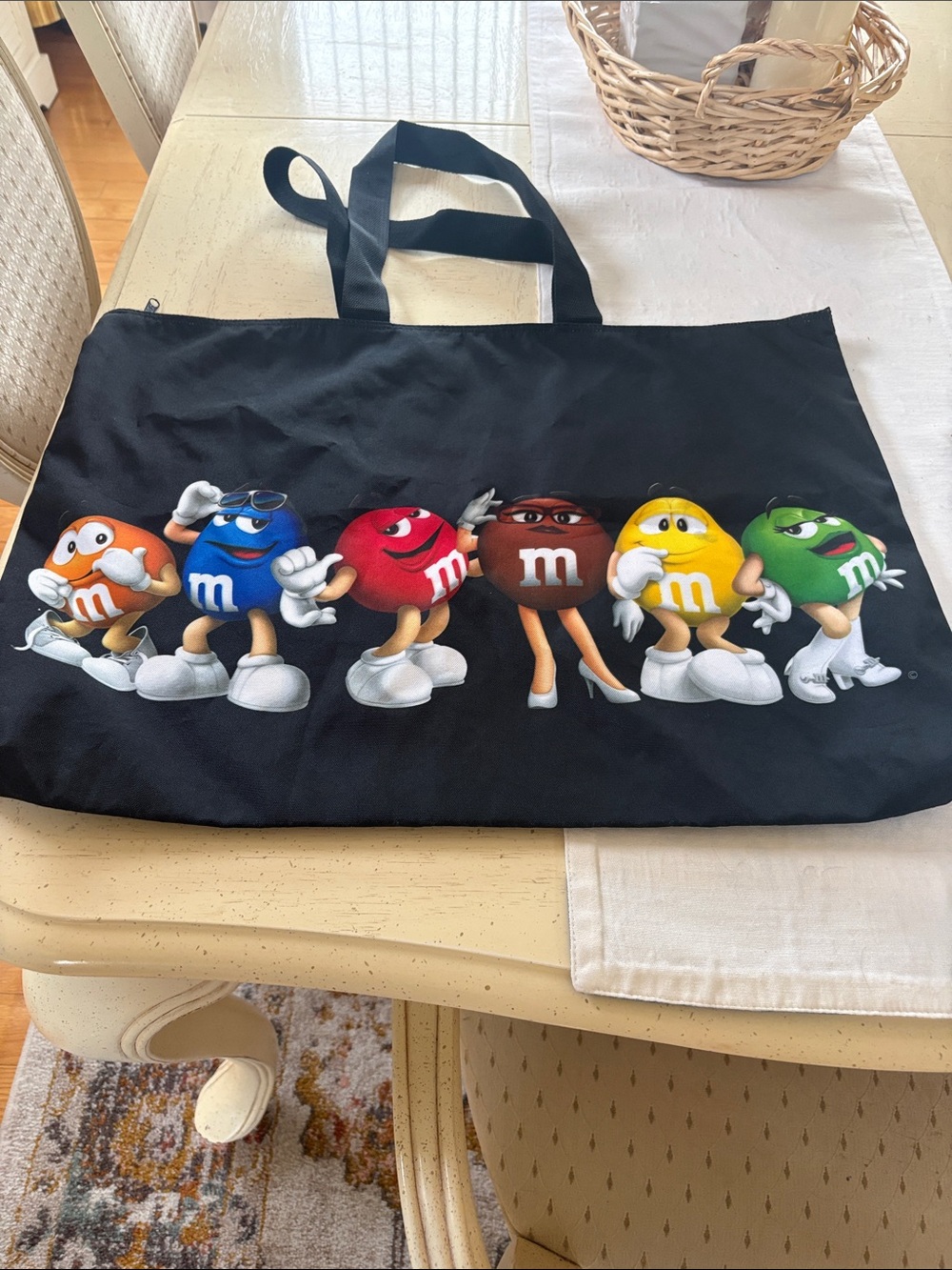 M&M's Black Graphic Tote Bag